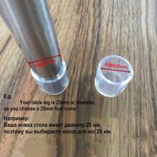 4 PIEZAS Protector de pata de mueble Tapa de pie de mesa y silla transparente Cubierta de goma resistente al desgaste Reduce el ruido Protege el piso