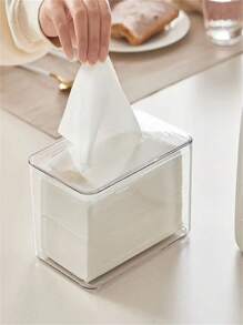 1PC One Transparent Tissue Box For Home Use And A Simple Tissue Storage Box