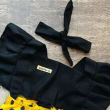 Jardineira romper bebê menina bailarina tematíco mesversario book - Amarelo - Visão 2