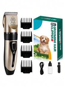 Rechargeable Low Noise Cordless Electric Pet Clipper For Grooming Dogs And Cats, Dog Hair Clipper Kit For Various Sizes And Lengths Of Pet Hair, Pet Hair Trimmer For Cats And Dogs, Professional Pet Shaving Machine