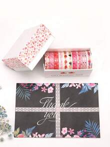 10 件/盒，创意烫金图案和纸胶带套装，创意遮蔽胶带，剪贴簿装饰，日记装饰，艺术和手工艺项目装饰，拼贴装饰，相册装饰