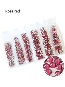 1728 Pcs Flat Back Crystal Glass Nail Art Rhinestones. 4#-12# 6 Sizes Mix DIY Decorations For Nails, Clothes, Bags, Hair Accessories, Cars, Beddings, Pendants, Etc. Suitable For Teenage Girls, Women Nail Art, Eye Makeup, Face Stickers, Jewelry Decoration Flat Back Rhinestones. 6 Bags Of Crystal Glass Flat Back Rhinestones. Nail Charms Nail Gems Nail Supplies