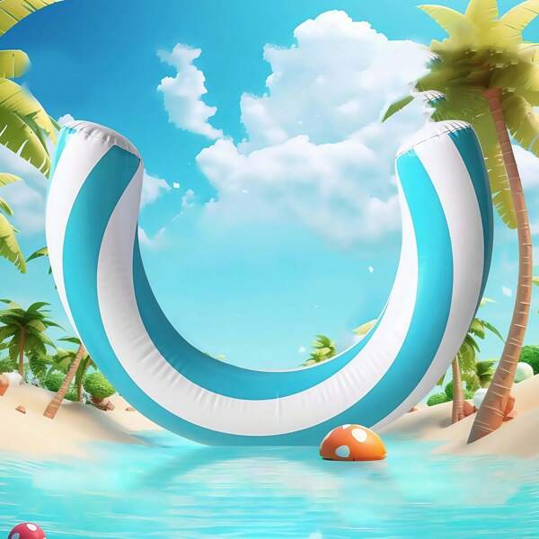 Nouveau anneau de natation circulaire gonflable en PVC, flotteur de surface de piscine gonflable incurvée