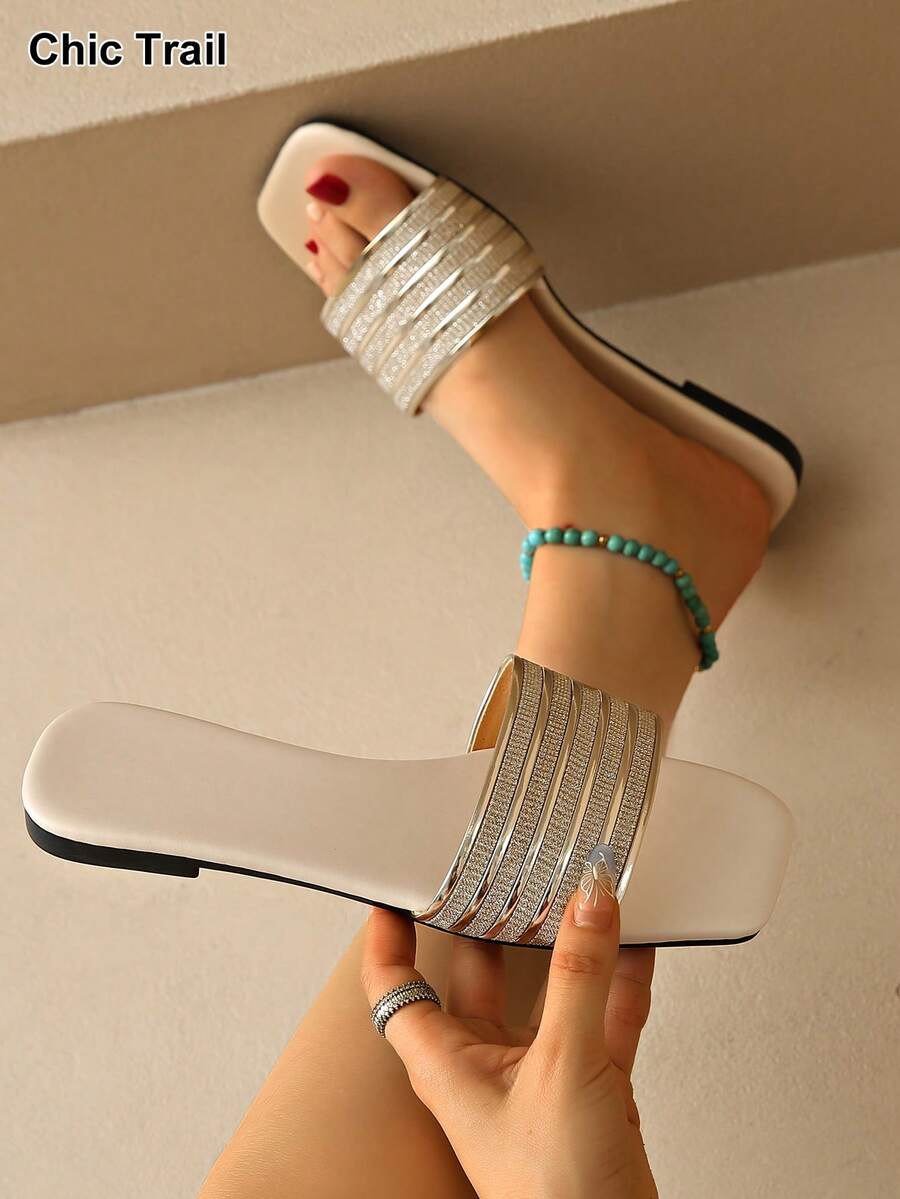 Damen Sommer Große Größen-Flachsandalen, modische, lässige outdoor Slip-On Sandalen