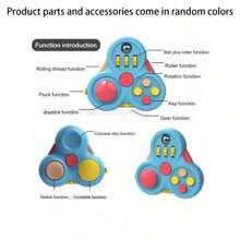 1 pezzo Tavoletta Fidget con 8 funzioni antistress, controller Fidget per riduzione dello stress, cubo giocattolo Fidget per alleviare stress e ansia, regalo di Natale e Pasqua (accessori di colore casuale)