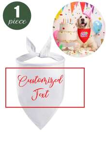 20 Pieces/10 Pieces/1 Piece Custom Name Letters Or Text Pet Cat Dog Animal Triangle Scarf Bib Scarf Pet Saliva Accessory Triangle Scarf, Suitable For Customizing Pet Names Or Greetings, Can Be Given As A Pet's Birthday Gift