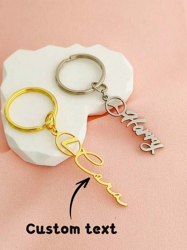 1PC Custom Car Logo Keychain Name Keychain Personalized Keychain Father's Day Gift Car Owner Gift, Valentine's Day Gift