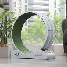 Indoor Cat Exercise Wheel With Locking Brake, 31.5 Inch Exercise Wheel With Carpeted, Cat Treadmill For Indoor Cats Sport Runway Fitness Weight Control - Grey - View 4