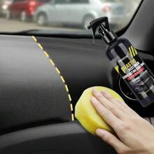 JB-XPCS 1PC 10oz Plastic Renovating Agent, Black Interior Dashboard Shine Restorer, Leather Sofa Seat Care, Car Tire Enhancer