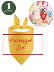 20 Pieces/10 Pieces/1 Piece Custom Name Letters Or Text Pet Cat Dog Animal Triangle Scarf Bib Scarf Pet Saliva Accessory Triangle Scarf, Suitable For Customizing Pet Names Or Greetings, Can Be Given As A Pet's Birthday Gift
