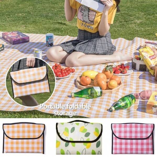 150cm/200cm Wasserfeste Picknickdecke, Verdickte Outdoor Camping Zelt Matte, Tragbare feuchtigkeitsundurchlässige Bodendecke für Wandern, Picknicks