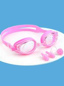 SHENYU Portable Swimming Goggles With Earplug And Nose Clip Set, Beach Essentials, Beach Accessories, Pool Float - Pink - View 3