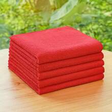 5pcs Highly Absorbent Super Microfiber Cleaning Rags, Thick Kitchen Dishwashing Cloths, Multi-Purpose Household Cleaning Wipes