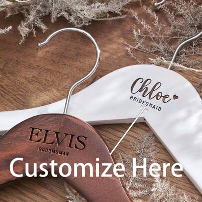 Spersonalizowane wieszaki dla drużbów | Drewniany wieszak z grawerowanym imieniem | Prezenty dla drużby | Zaręczyny dla drużby | Wieszaki ślubne, Home Harmony