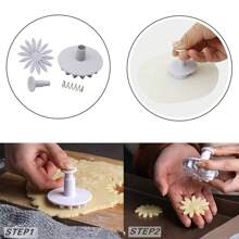 3 Pieces Sunflower Fondant Plunger Cutters Sugarcraft Cake Cookie Cutter Decorating Mold Tools