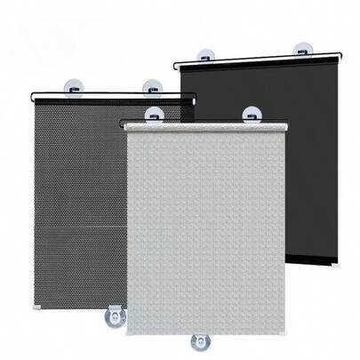 1 Roll Easy Install Blackout Curtain - No-Drill Suction Cup Mount, Thermal Insulating & High Quality 100% PVC Shade For Kitchen Bathroom Bedroom Car Windows, Contemporary Cordless Design Blocks Sunlight & Heat, Blackout Curtains For Bedroom