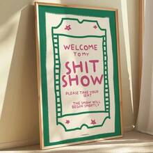 1pc, Nghệ thuật treo tường, Áp phích trích dẫn, W Vui nhộn, Áp phích in chữ chửi thề trừu tượng sống động, Không có khung - Nhiều màu - Xem 2