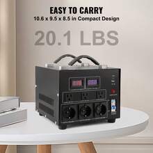 Power Converter, 3000W, Durable Step Up/Down Unit, Switches Between 110V And 220V, Includes US And EU Outlets Plus 5V USB, CE Approved - US A Type Plug(110-127V) - View 6