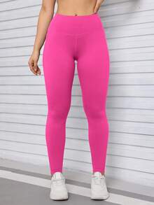 女式高腰收腹运动紧身裤，口袋设计，适合健身、通勤、春夏季穿着