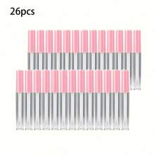 Set da 13 tubi per lucidalabbra vuoti da 3ml - Flaconcini a campione ricaricabili e portatili a prova di perdite con spazzola, per labbra lucide fai-da-te, balsamo per le labbra, cosmetici e oli essenziali (Nero/Rosa)