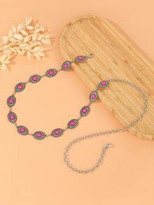 Vintage Metal Chain Belt, Women Fashion Accessory, Versatile Waist Chain Suitable For Dress, Jumpsuit, Blazer, Summer, Slim Waistline