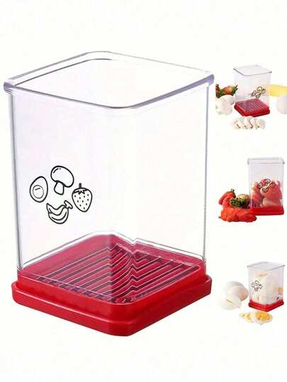 Rebanador rápido de frutas y verduras, rebanador de tazas, rebanador de acero inoxidable para frutas, huevos, rebanador de fresas, herramienta de corte portátil de cocina, utensilio de cocina para cortar verduras