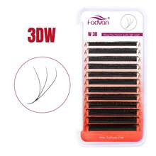 FADVAN D-Curl 3D/4D/5D W Shape Lashs 0.07 7-15mm&Mix Premade W Fan Lash Extensions Natural Soft Black Bushy Style Lashes Faux Mink Individual Lashes , Lash Tech Supplies