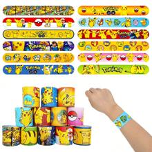 pokemon Pokemon Cartoon Slap Bracelets, 12 Unique Designs, Fun Party Favors And Festival Decorations, Perfect For Birthday Parties, Events, And Celebrations, Colorful Slap Wristbands With Cute Patterns, Ideal For All Ages