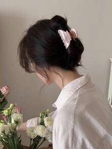 1pc Elegant Acetate Hair Claw Clip Medium Size Semicircle Geometric Hair Claw Simple Sweet Hair Clips Half Hair Women Hair Accessories, School Stuff, College Autumn Accessories Fall Winter For Vacation Outfits Woman - Multicolor - View 9