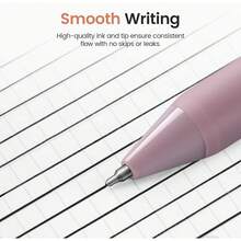 Gel Pens, 6pcs 0.5mm Fine Point Smooth Writing Pens, Quick Dry Black Ink Pens Journaling And Note Taking, Cute Aesthetic Pens Office School & Home Supplies