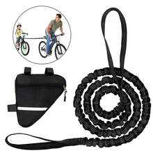 Tow Rope For Bicycle 2.5m-4.5m Elastic Bicycle Tow Strap Bungee Tow Rope Strong Toughness With Triangular Storage Bag - Black - View 1