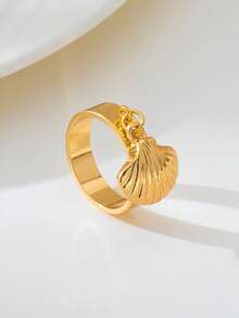 3pcs/Set Fashionable Casual Beach Style Starfish, Shell, Conch Rings, Suitable For All Seasons And Beachside Vacation - Ocean Series - View 5