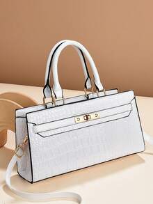 3 件/1 件鳄鱼纹女士手提包套装，大容量女士通勤包，优雅商务休闲女士单肩托特包公文包 - 母亲和我，母亲节礼物