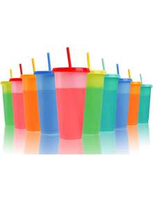 Vasos Mágicos De 700ml Que Cambian De Color, 10 Piezas - Multicolor - Ver 1