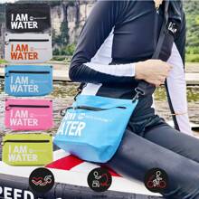 Bolsa de Armazenamento Portátil e à Prova d'Água para Uso Externo, Bolsa Transversal/de Ombro da Moda para Viagens, Natação, Barcos, com Bolso à Prova d'Água para Telefone