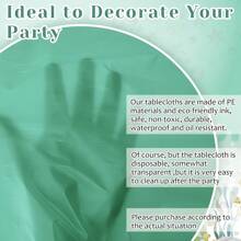 1pc Green Plastic Tablecloth | Light Green Disposable Waterproof Tablecloth, 4 Green Color Options, Sage Green Tablecloth, 54x108 Inches, Fits 6-8 Ft Rectangular Tables, Indoor Outdoor Party, Birthday, Wedding, Baby Shower Decor