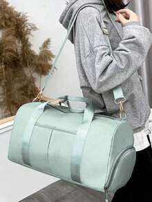 Night Vacation Luggage, Travel Bag, Large Capacity Waterproof Fitness Bag, Dry Wet Separation Weekend Carry On Bag, Multi-Functional Portable Shoulder Bag For Business, Vacation, Outdoor, Skiing Leisure, Fitness Travel Bag, Overnight Bag, Handbag, Sports Bag, School Supplies, Student Return To School Supplies, Handbag, Weekend Bag, Handbag Bag For School School Accessories School Stuff - Black - View 11