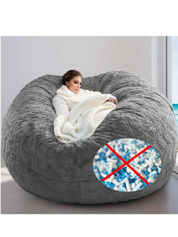 1 pièce Housse de fauteuil poire multifonctionnel (excluant le rembourrage, uniquement la housse) Meuble amovible et pliable, housse de canapé en tissu pour appartement locatif, petit salon d'appartement