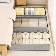 1 pezzo Scatola da riporre sotto il letto pieghevole, contenitore organizzativo in cotone casual anti-polvere, borsa per riporre sotto il letto pieghevole ad alta capacità anti-polvere e anti-umidità, design piatto salvaspazio