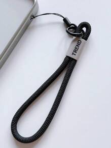 1 pièce Porte-cartes portable en nylon minimaliste et personnalisé avec un seul bouton, avec une petite boucle pour un cordon anti-perte pour téléphone. Compatible avec les clés, les cartes Galaxy. Cadeaux de suspension pour la mère, la famille, les amis, l'anniversaire, les vacances, un charm de téléphone, une chaîne de téléphone.