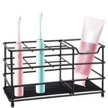 304 Stainless Steel Bathroom Toothbrush Holder Toothpaste Holder Stand Bathroom Accessories Organizer Home Bathroom Decor Fall Decor Back To School