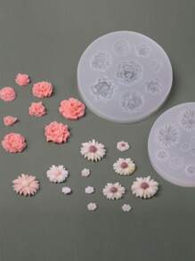 1 pièce Moule en silicone en forme de fleur de marguerite pour pierre parfumée, accessoire de diffuseur d'huiles essentielles décoratif fait maison en résine pour la cuisson
