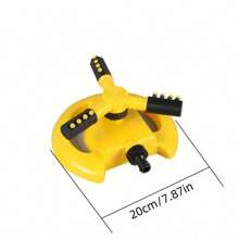 360° Rotating Big Crescent Lawn Sprinkler With Adjustable Nozzle - Green Plastic Irrigation System For Efficient Orchard Watering, Efficient Sprinkler System | Rotating Spray Head | Easy To Control Design, Lawn Sprinklers
