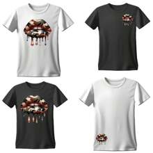 1pc/2pcs/3pcs/Camouflage Lip Patches, DIY A-Level Washable Patches, Clothes, Heat Transfer Stickers, Women's/Men's T-Shirts, Backpacks, Pillows, Decorative Badges, Labels, Baseball Caps, Backpacks, Etc. Are Available