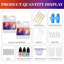 20ml/50ml/100ml/250ml/500ml Crystal Epoxy Resin AB Glue, 1:1 Ratio, 12-24 Hrs Curing, No Bubbles, DIY, River Table, Non-Yellowing, High Hardness, Smooth Finish