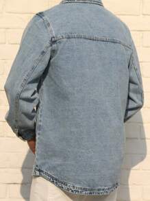 Men's Spring Autumn Casual Washed Denim Jacket