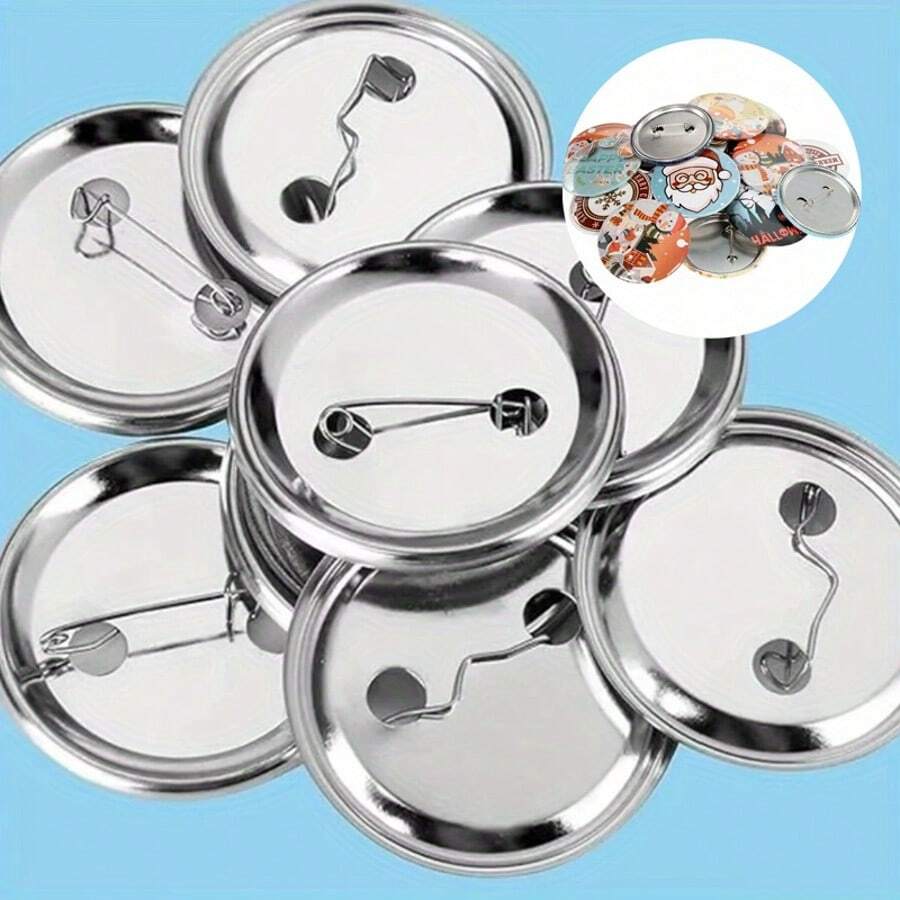 1 Pack Of Blank Tin Alloy Brooch, Emblem Crafting Supplies