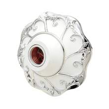CILIA 1/2/4pcs,Lamp Bulb Socket, E26/E27 ,Screw Light Shade,Textured Roundness Petal Embossed Ceiling Bulb Fixing Holder, For Home