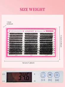 300 Naturally Fluffy 3D False Eyelashes C/D Curl Makeup Eyelashes Extended By 30D+40+50D+60D+80D+100D Eyelash Clusters Mixed With Large Capacity Pink Packaging, Women's Makeup Eyelash Tool, Thick Eyelashes