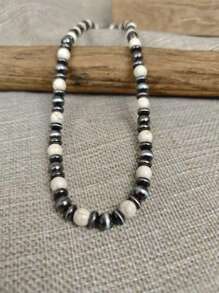 1 pezzo Collana con pendente a forma di croce intarsiato in turchese, ispirato allo stile , unisex